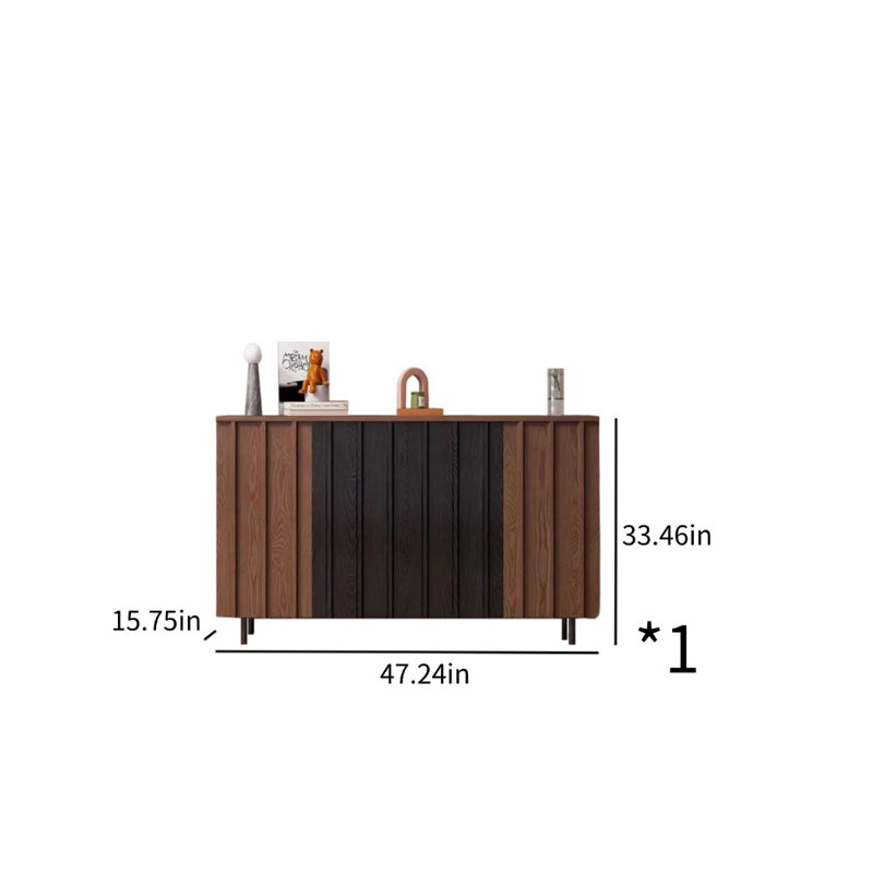 Buffet décoratif Antique, H 33,46 po x l 47,24 po x P 15,75 po
