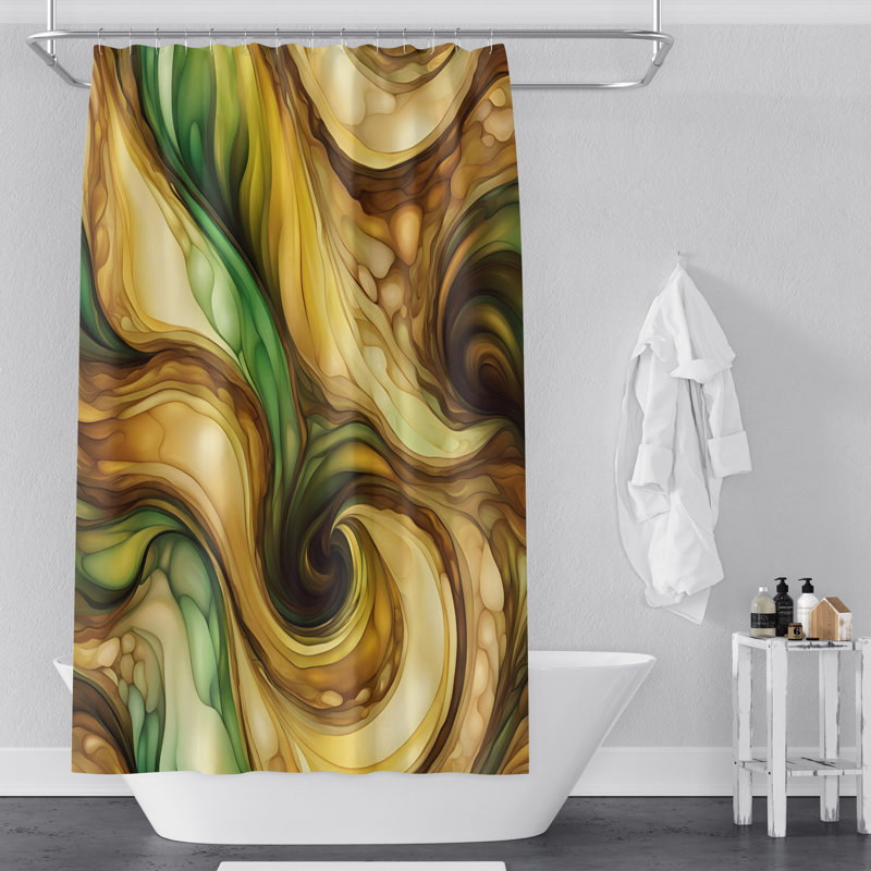 Eriyona Abstract Shower Curtain, 72" H x 70" W