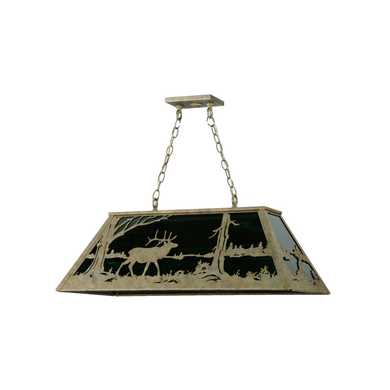 Luminaire suspendu géométrique pour table de billard 6 lumières Old Forge