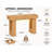 47.24 Inch  Rectangular Entryway Table Made Of Particleboard, Console Table ,Side Table, Black, Natural -27514990