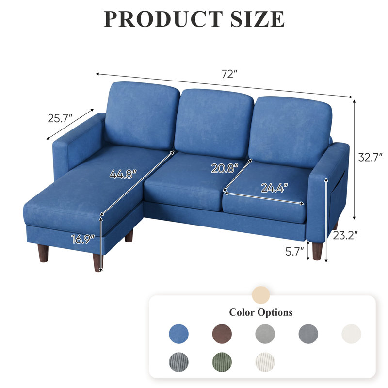 Canapé modulaire Aretina, Bleu