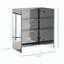 Armoire de salle de bain avec miroir, armoire à pharmacie avec cadre en acier inoxydable, rangement mural avec portes doubles
