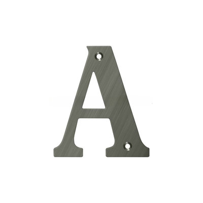 Deltana RL4A-15A 4" Residential Letter A; Antique Nickel Finish