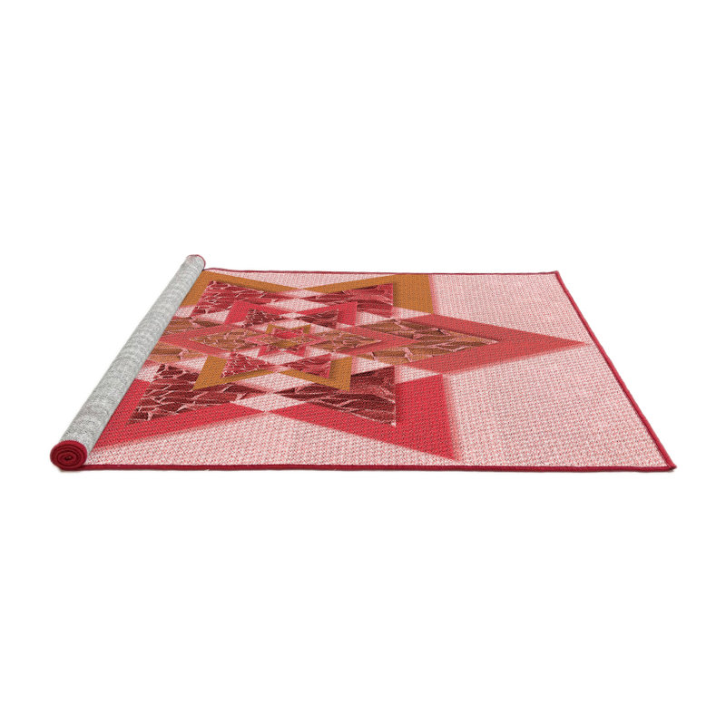 Washable Abstract Indoor Rug, Square 8'