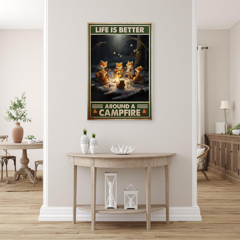 «Life Is Better Around A Campfire» - 1 pièce «Life Is Better Around A Campfire», H 20 po x l 16 po x P 1,25 po