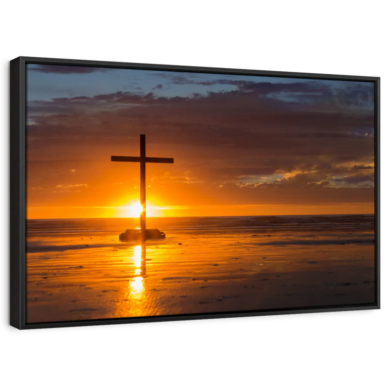 «Cross Sunset Canvas Print», H 29 po x l 43 po