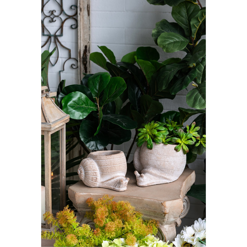 Textured Beige Finish Sand And Cement Planter 9.5X8.3X6 Inches, A Good Fit For Bohemian - Inspired Decor Decorative Inches With Finish, Blends Coastal Home Interiors