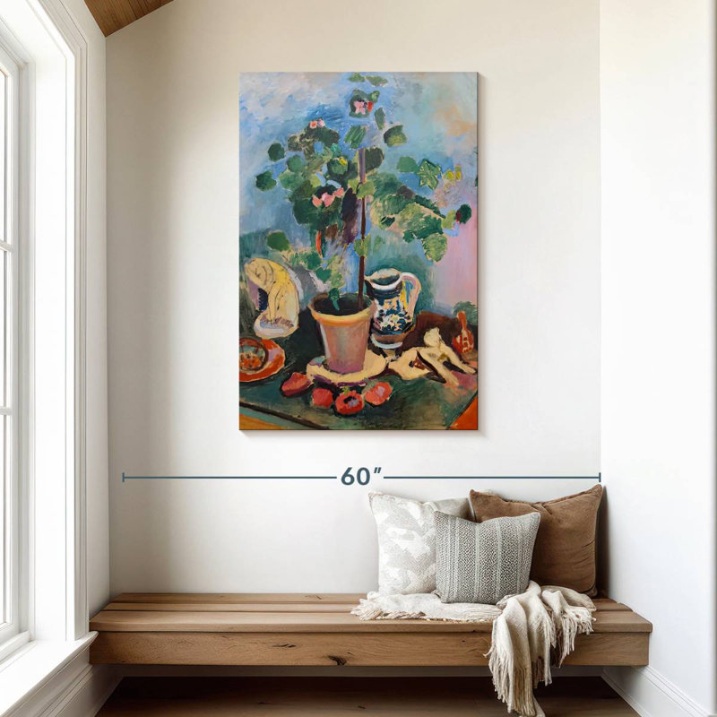 Harnek Still Life With Geranium, 45" H x 30" W