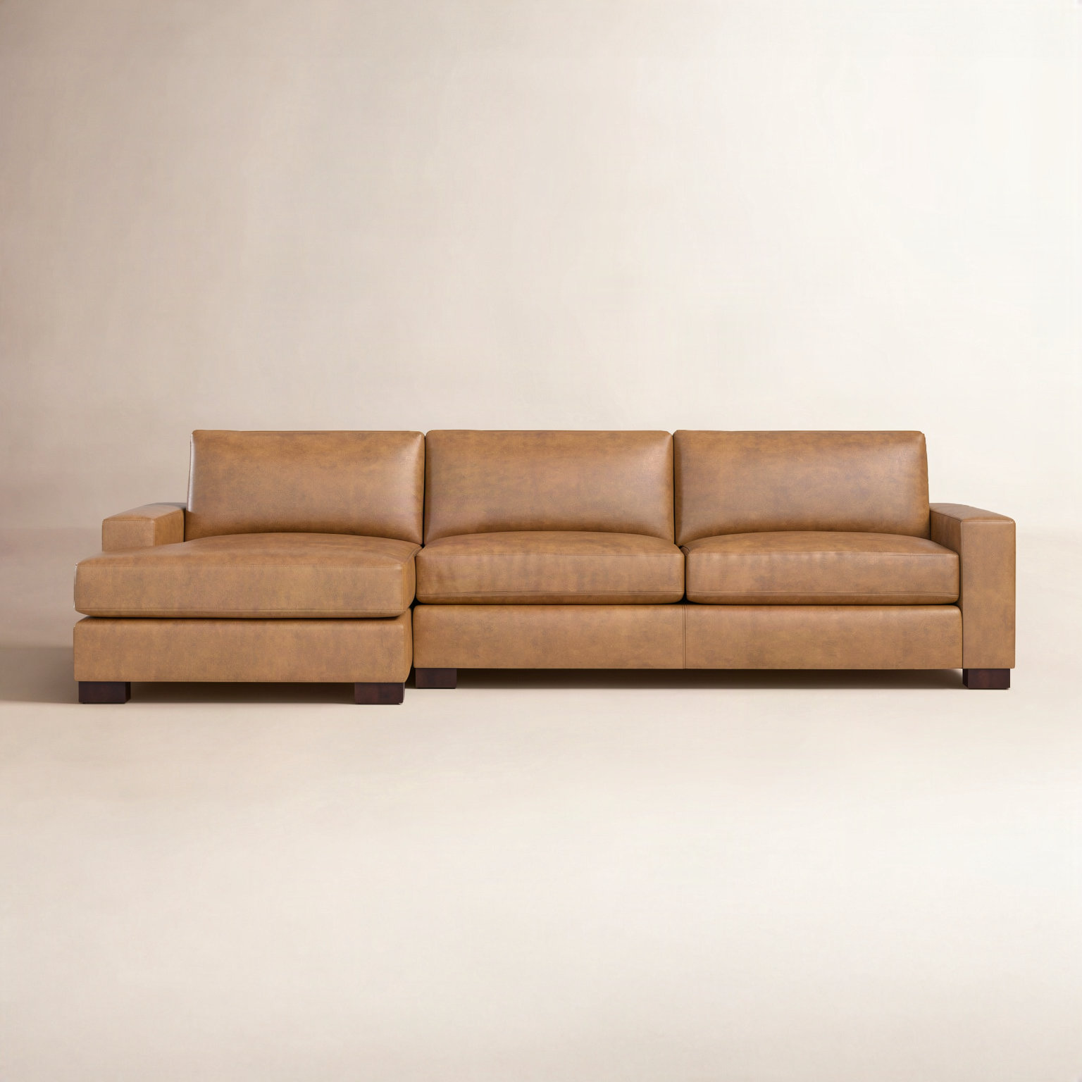 Jonie Sectional, Stallone Aztec Sunrise Genuine Leather, Left Hand Facing
