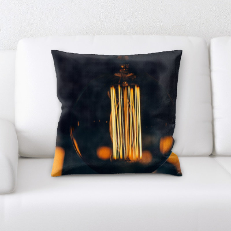Illuminated Microsuede Reversible Throw Pillow