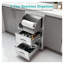 Meuble de cuisine en acier inoxydable de 43 cm (17 po) avec 3 tiroirs et porte-essuie-tout
