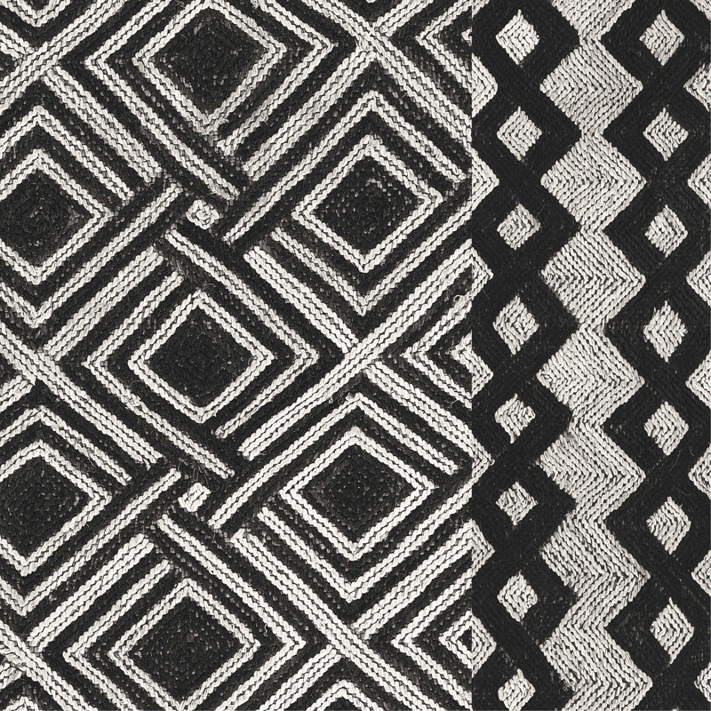 Tapis Kuba III BW, H 30 po x l 30 po