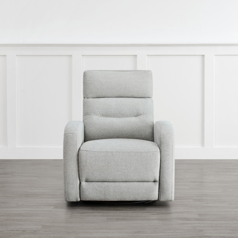 Nylie 33.3" Wide Glider Swivel Rocker Power Recliner, Dove, Single Motor