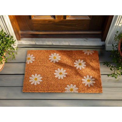 Mccullough Non-Slip Floral Indoor / Outdoor Doormat