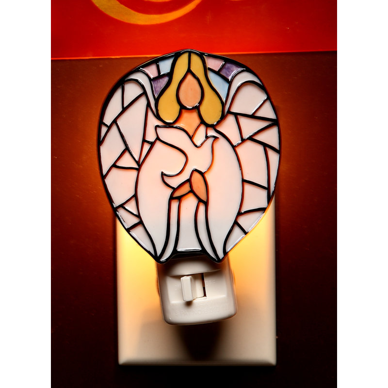 Plug-in Mosaic Angel Night Light 