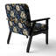 Chaise d'appoint florale Cobalt-6885379