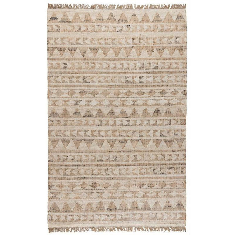 Camille Geometric Area Rug in Light Brown/Beige, Runner 2'6" x 8'