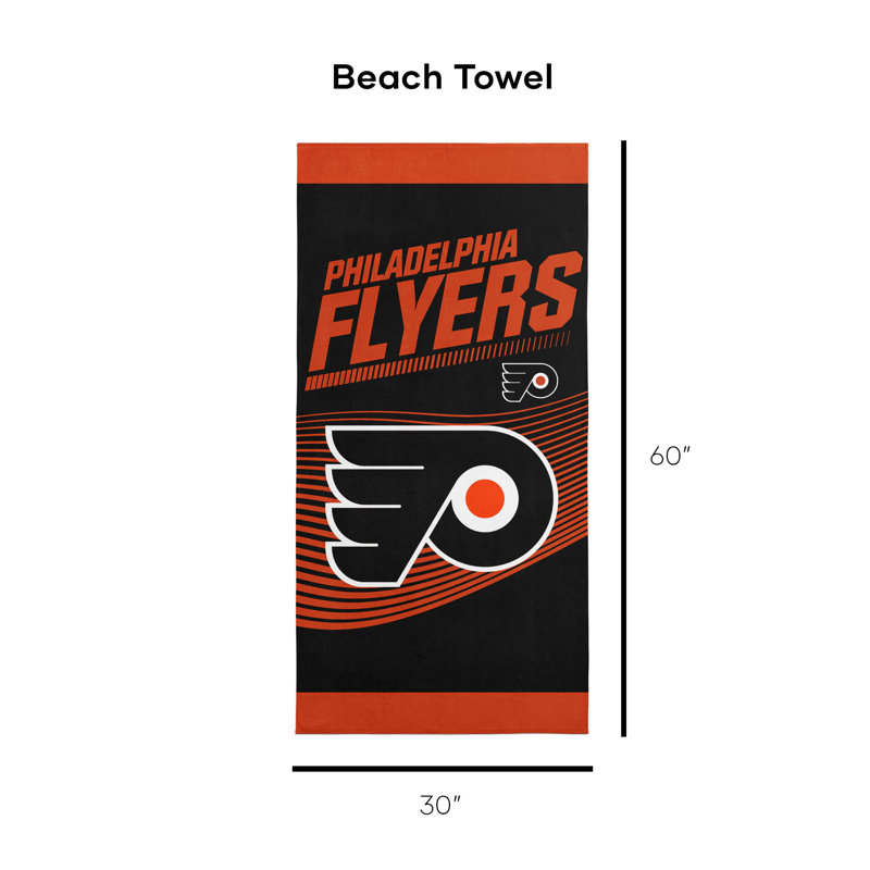 Serviette de plage 30 po x 60 po NHL Philadelphia Flyers