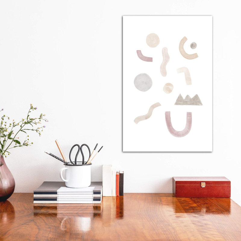 Aquarelle abstraite, composition iv - impression, H 18 po x l 12 po x 1,5 po, Toile tendue, Pas de tapis