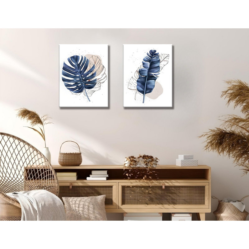 Stunning Decorative Canvas Paintings (2 Pieces), 11.8 x 15.7 inches Each | 50% Cotton / 50% Polyester, Digital Printing on Canvas | Elegant Wooden Frame (0.8 x 1.2 inches) | Perfect for Home Decor & Art Enthusiasts
