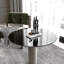 Plateau de table rond en verre trempé 30 po, noir-366922688