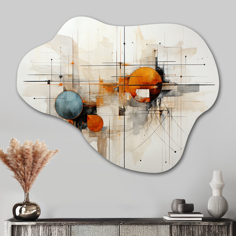 Cosmin - art mural en forme de ligne unique, reproduction de sculpture murale en métal Freeform, H 27 po x l 35 po