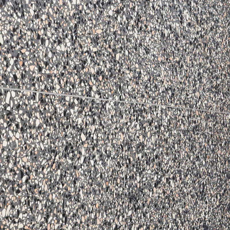 Terrazzo Italy 24x24 Honed Terrazzo Tile, Dolce Mora Gray