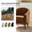 Berklie Modern Boucle Barrel Chair with Solid Wood Legs-465806522