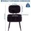 Chaise de coiffeuse avec rangement, petit tabouret de maquillage avec dossier-782525251