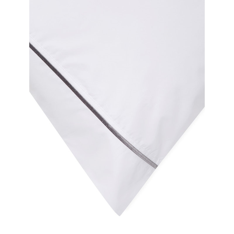 Euston Cotton Percale 300 Thread Count Embroidered Pillowcase, Navy, King