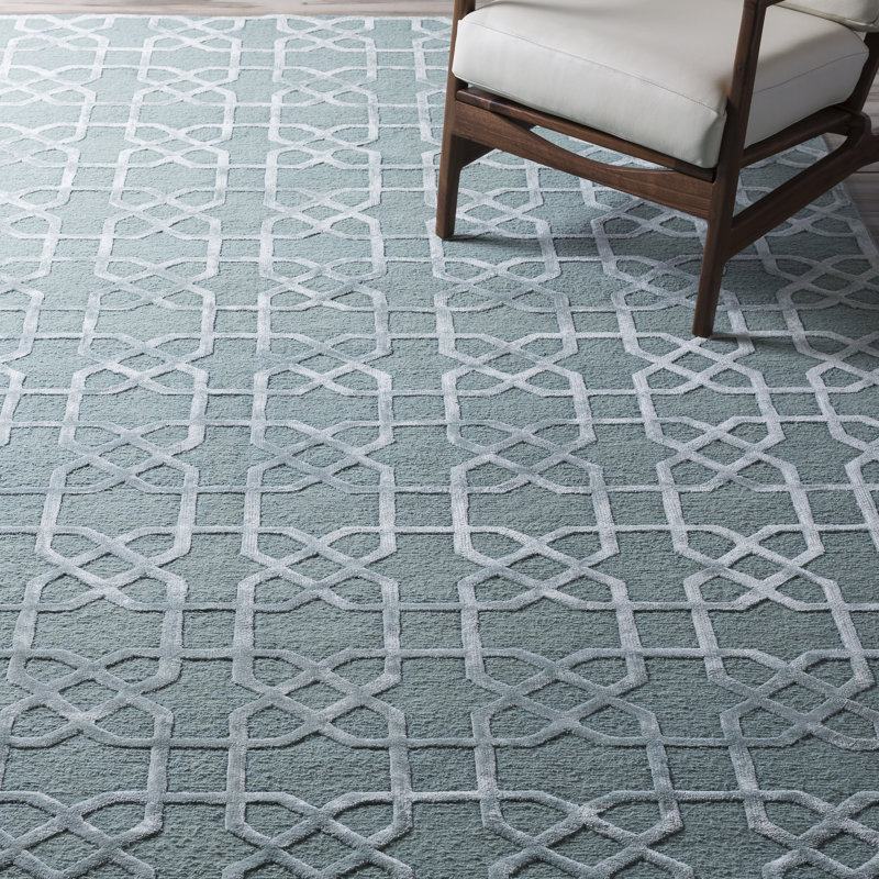 Rarden Wool Geometric Indoor Rug, Rectangle 6' x 9'