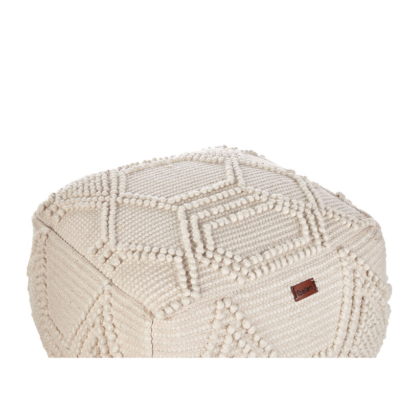 Clarann 60cm Wide Square Polka Dots Pouffe Ottoman