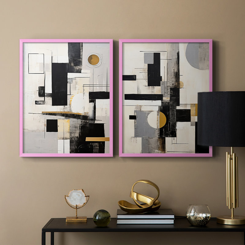 ABSTRACT Series CCCCLIXIX - Reproduction encadrée de qualité supérieure - prêt à être accroché - aucun clou requis - aucun clou requis