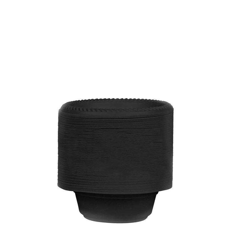 Bols en plastique noirs jetables 5 oz Ecoqualité