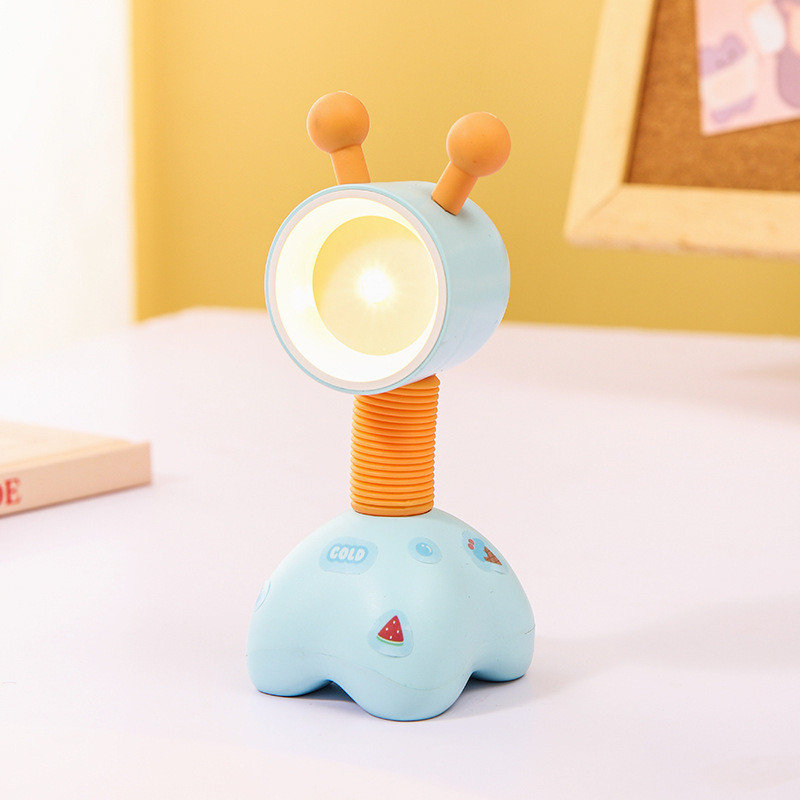 Veilleuse mignonne petite chevreuil petite lampe de table à absorption magnétique, Blue
