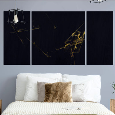 « gold on blue ii », reproduction d’image multi-pièces de première qualité sur toile