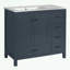 Meuble-lavabo de salle de bain avec lavabo en céramique, 2 portes à fermeture douce et 5 tiroirs-2132775077