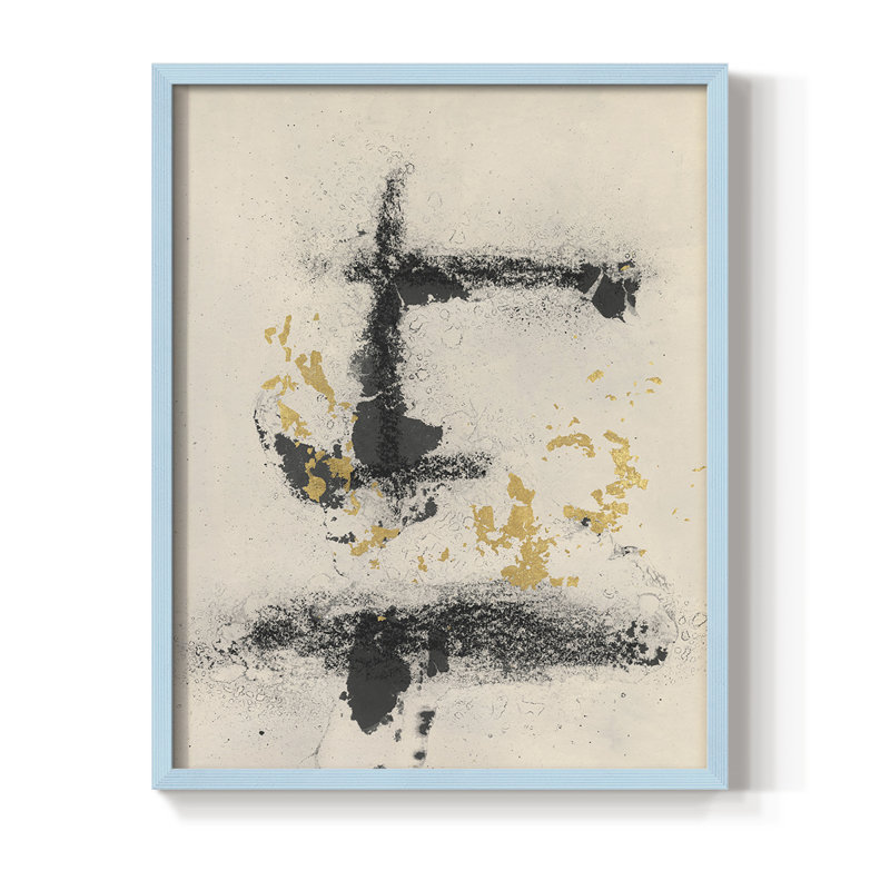 Charcoal Remnants II, reproduction encadrée - bois massif, Bleu, H 10 po x l 8 po