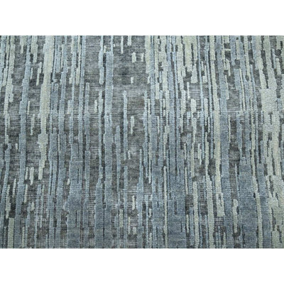 Tapis oriental de 12 pi 1 po x 15 pi 1 po, dégradé vertical, tissé dense, noué à la main, en laine douce, très grand, très grand tapis oriental