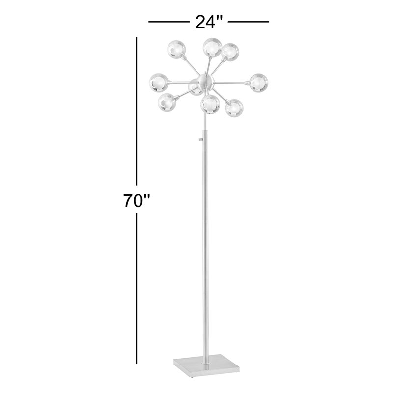 Lorraine 70'' Antique Brass Novelty Floor Lamp