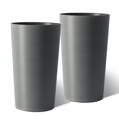 2 Pack Tall 21.7 In Planters For Outdoor Plants Modern Tall Square Planter Box Indoor Outdoor Porch Patio Flower Pot Modern Big Tapered Matte Tree Flower Pot For Garden