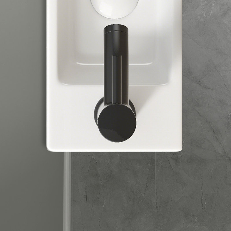 Lavabo mural / vasque rectangulaire en céramique 14,17 po x 7,09 po pour petite salle de bain 