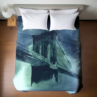 Abstract Brooklyn Bridge Duvet Cover | Modern Bedroom Decor