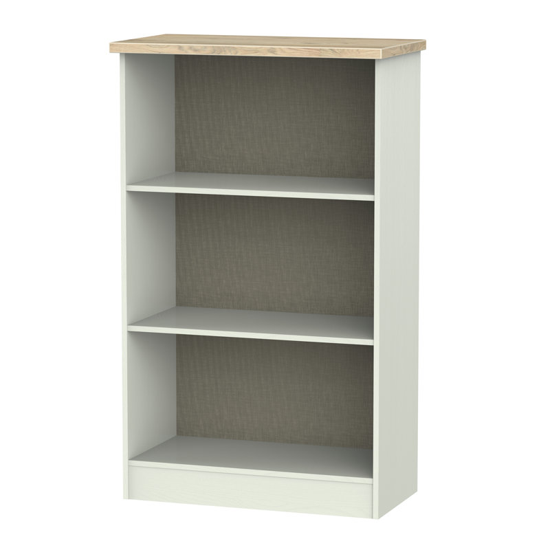 Fully Assembled Zenfield Bookcase, Kashmir Ash/Bordeaux Oak