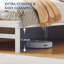Canapé-lit en bois de pin blanc cassé avec lumières DEL, station de charge USB Type-C, canapé-lit en bois extensible-129908343