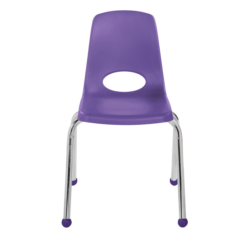 Chaise de classe empilable avec glissières à billes, Assorti, 12", Ball Glides