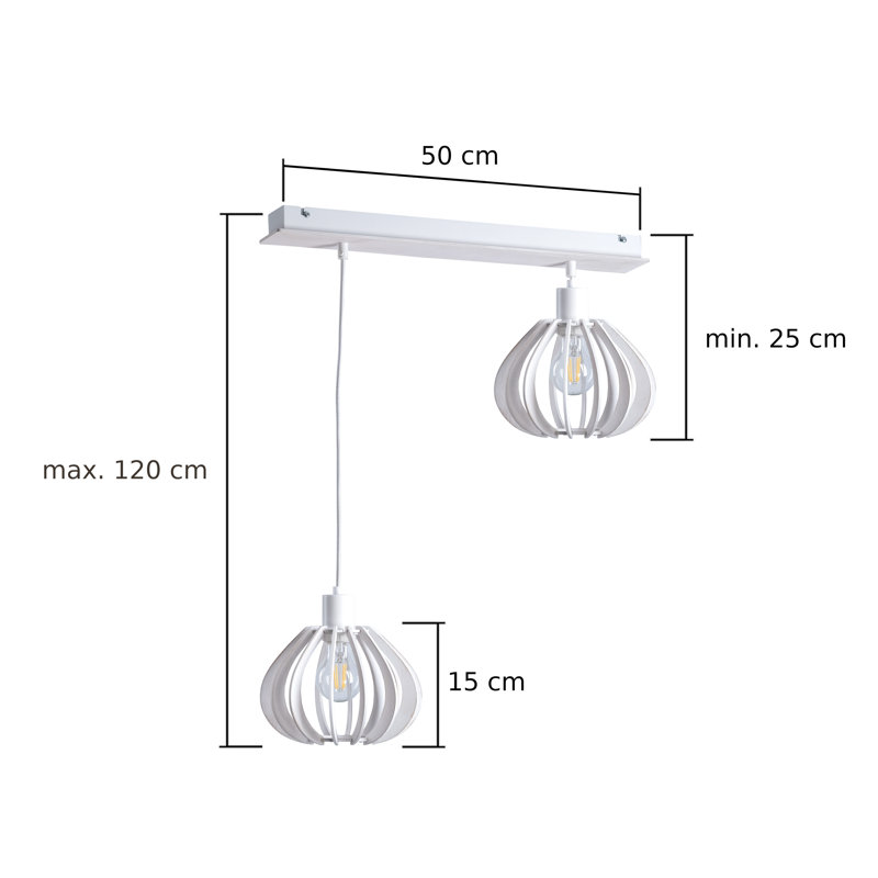 Parma 2 - Light Kitchen Island Pendant, White