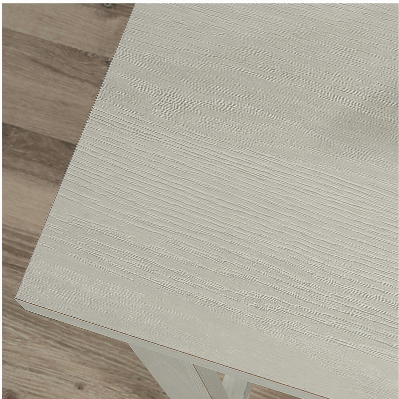Transitional L-Shaped Desk with File Drawer, White finish