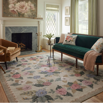 Rifle Paper Co. x Loloi Rosa Cream Area Rug
