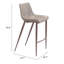 Ensemble de 2 tabourets de bar Kasib (blanc et noyer)-1483497811